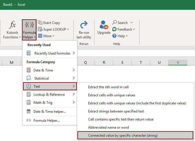 Easily join cell values with specific delimiter in Excel