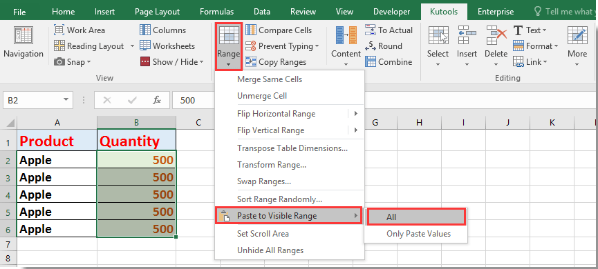 Quickly copy data and paste into only visible cells / filtered list in ...