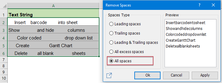 Quickly remove spaces before / after text or remove extra spaces from ...