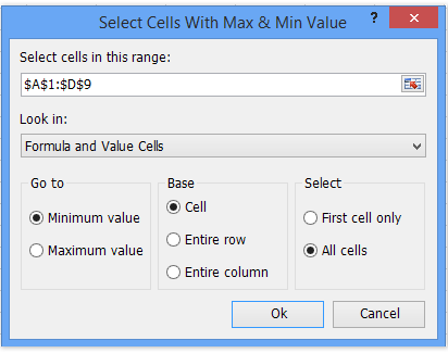 coup sélectionner les valeurs min max 2