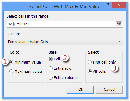 shot selecteer max min waarden 3