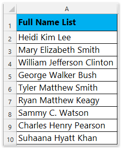 Quickly split or separate first, middle and last names of full name in ...