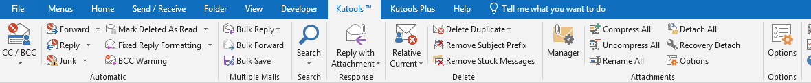 strzał Kutools Outlook Kutools tab 1180x121