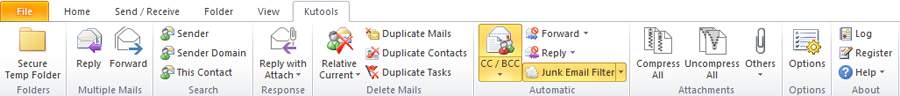 Outlook الوظائف الإضافية كوتولس لبرنامج Outlook 5.00