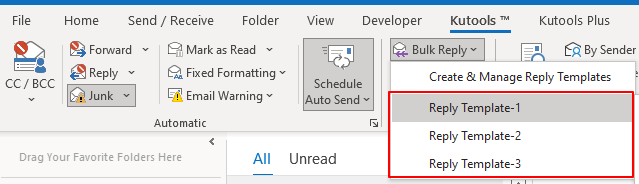 Easily mass reply to multiple received emails at once in Outlook