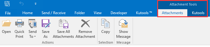 Easily rename one attachment of email in Outlook