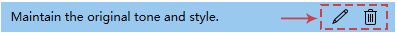 Modify and delete the prompt item