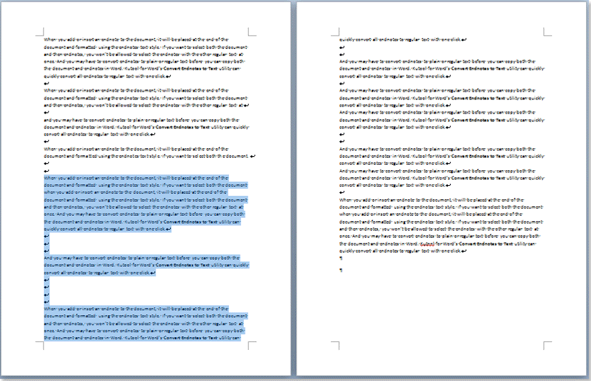 Quickly remove all blank lines in Word