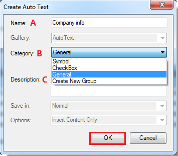 Easily save, list and insert autotext entries in word